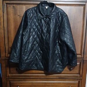 Cato Black Quilted Leather Jacket